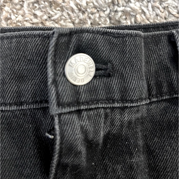 Madewell Black Denim Mini Skirt, Size 32 - Picture 2 of 4